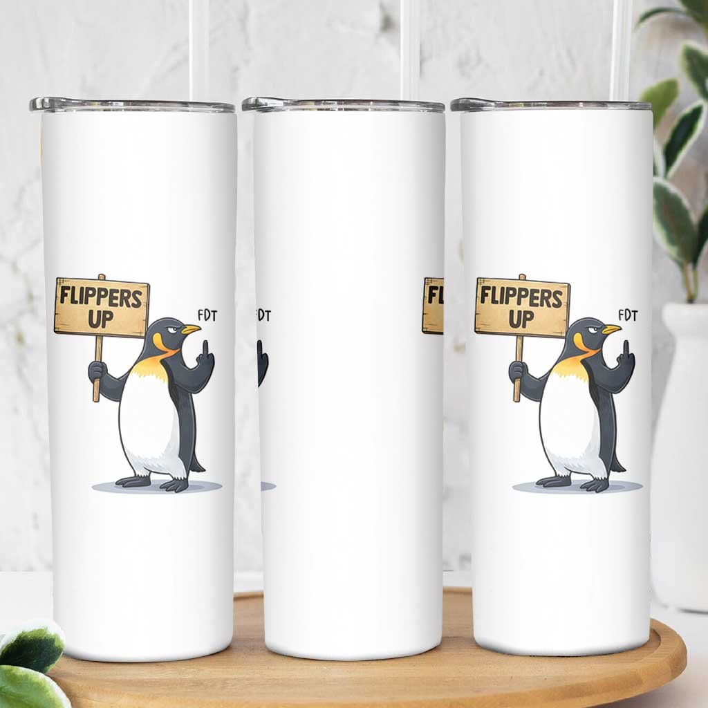 Penguins Resist Skinny Tumbler Flippers Up Protest