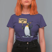Penguins Resist T Shirt For Women Flippers Up Protest
