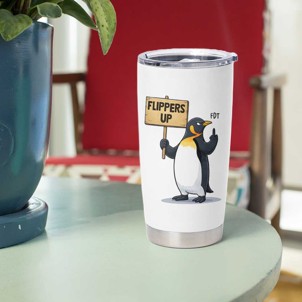 Penguins Resist Tumbler Cup Flippers Up Protest