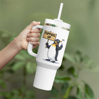 Penguins Resist Tumbler With Handle Flippers Up Protest