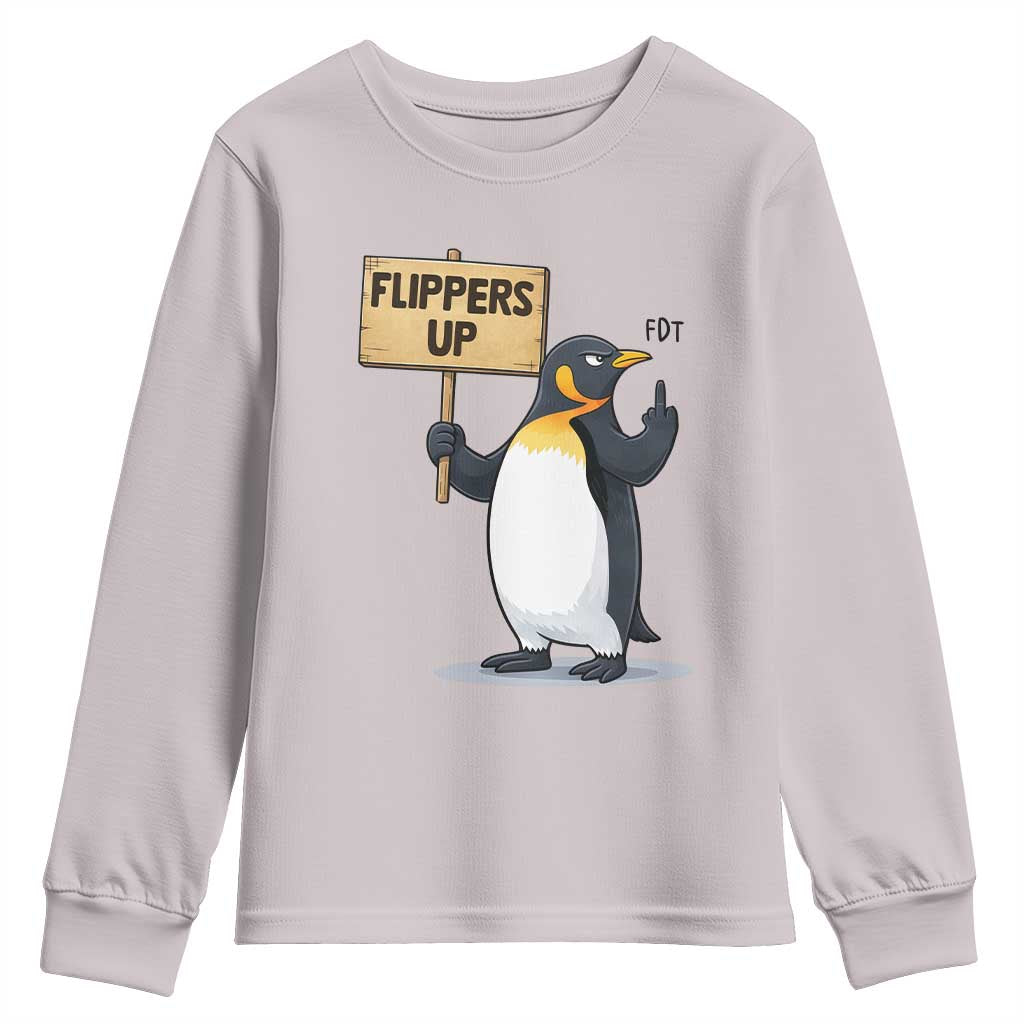 Penguins Resist Youth Sweatshirt Flippers Up Protest