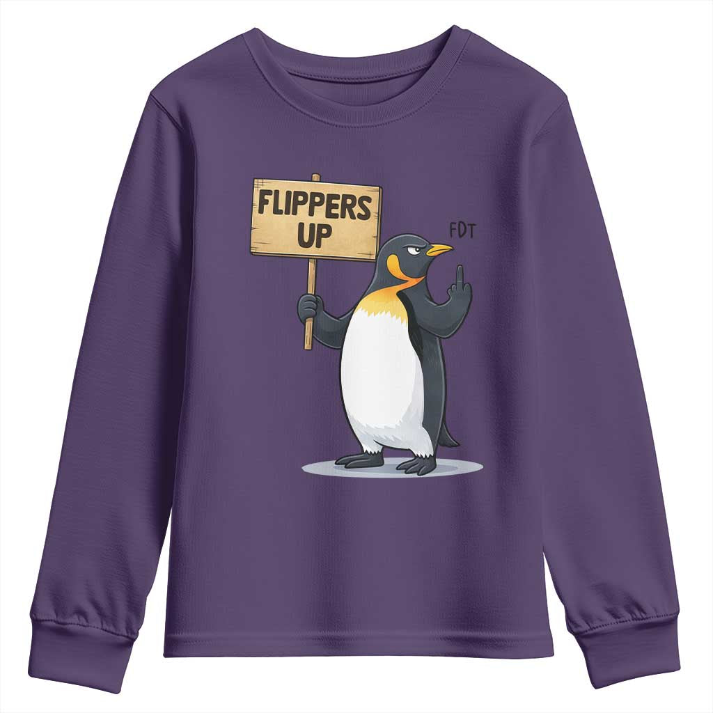 Penguins Resist Youth Sweatshirt Flippers Up Protest