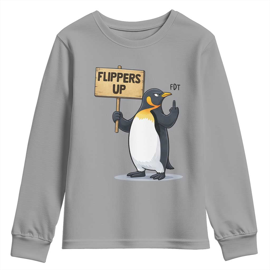 Penguins Resist Youth Sweatshirt Flippers Up Protest