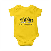 Funny Penguins Resist Protest Baby Onesie I Pefer My Ice Crushed