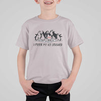 Funny Penguins Resist Protest T Shirt For Kid I Pefer My Ice Crushed