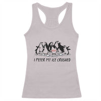 Funny Penguins Resist Protest Racerback Tank Top I Pefer My Ice Crushed
