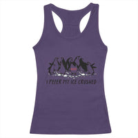 Funny Penguins Resist Protest Racerback Tank Top I Pefer My Ice Crushed