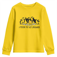 Funny Penguins Resist Protest Youth Sweatshirt I Pefer My Ice Crushed