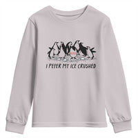 Funny Penguins Resist Protest Youth Sweatshirt I Pefer My Ice Crushed