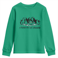 Funny Penguins Resist Protest Youth Sweatshirt I Pefer My Ice Crushed