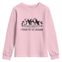 Funny Penguins Resist Protest Youth Sweatshirt I Pefer My Ice Crushed