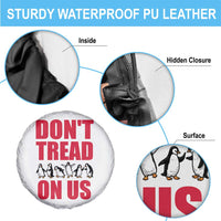 Funny Penguins Resist Protest Spare Tire Cover Don't Tread On Us