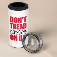 Funny Penguins Resist Protest 4 in 1 Can Cooler Tumbler Don't Tread On Us