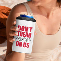 Funny Penguins Resist Protest 4 in 1 Can Cooler Tumbler Don't Tread On Us