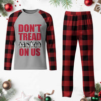 Funny Penguins Resist Protest Plaid Pajama Set Don't Tread On Us