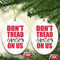Funny Penguins Resist Protest Ceramic Ornament Don't Tread On Us