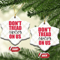 Funny Penguins Resist Protest Ceramic Ornament Don't Tread On Us