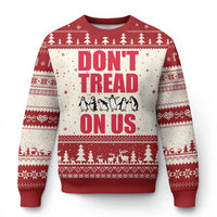 Funny Penguins Resist Protest Ugly Christmas Sweater Don't Tread On Us
