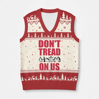 Funny Penguins Resist Protest V-Neck Knit Sweater Vest Don't Tread On Us