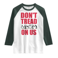 Funny Penguins Resist Protest Raglan Shirt Don't Tread On Us