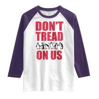 Funny Penguins Resist Protest Raglan Shirt Don't Tread On Us