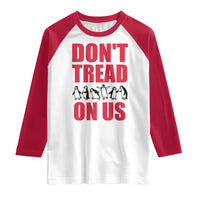 Funny Penguins Resist Protest Raglan Shirt Don't Tread On Us