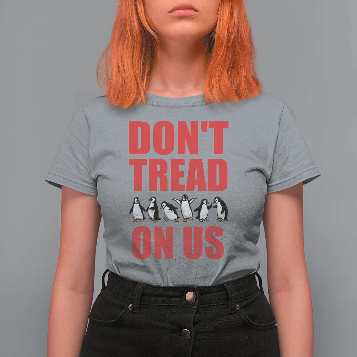 Funny Penguins Resist Protest T Shirt For Women Don't Tread On Us