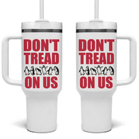 Funny Penguins Resist Protest Tumbler With Handle Don't Tread On Us