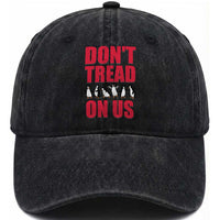 Funny Penguins Resist Protest Washed Cotton Baseball Cap Don't Tread On Us
