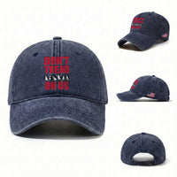 Funny Penguins Resist Protest Washed Cotton Baseball Cap Don't Tread On Us