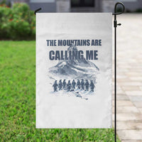 Funny Nihilist Penguin Hiking Garden Flag The Mountains Are Calling Me