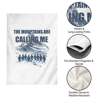 Funny Nihilist Penguin Hiking Garden Flag The Mountains Are Calling Me