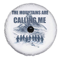 Funny Nihilist Penguin Hiking Spare Tire Cover The Mountains Are Calling Me