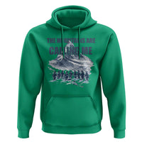 Funny Nihilist Penguin Hiking Hoodie The Mountains Are Calling Me