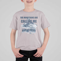 Funny Nihilist Penguin Hiking T Shirt For Kid The Mountains Are Calling Me