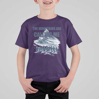 Funny Nihilist Penguin Hiking T Shirt For Kid The Mountains Are Calling Me