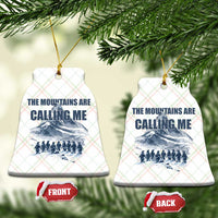 Funny Nihilist Penguin Hiking Ceramic Ornament The Mountains Are Calling Me