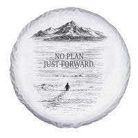 Funny Nihilist Penguin Hiking Spare Tire Cover No Plan Just Forward