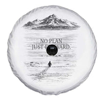 Funny Nihilist Penguin Hiking Spare Tire Cover No Plan Just Forward
