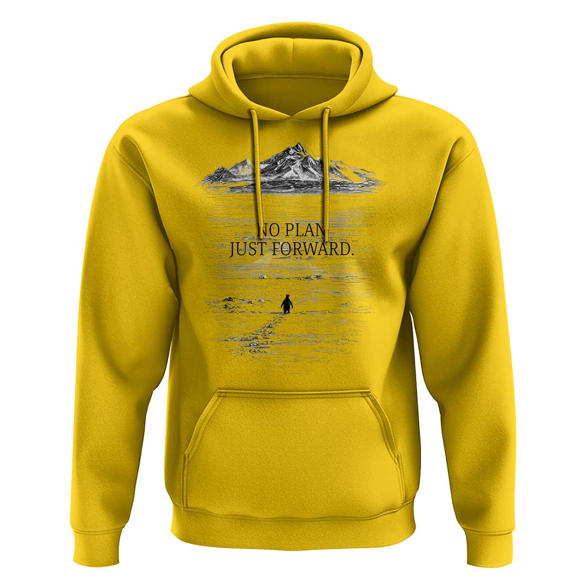 Funny Nihilist Penguin Hiking Hoodie No Plan Just Forward