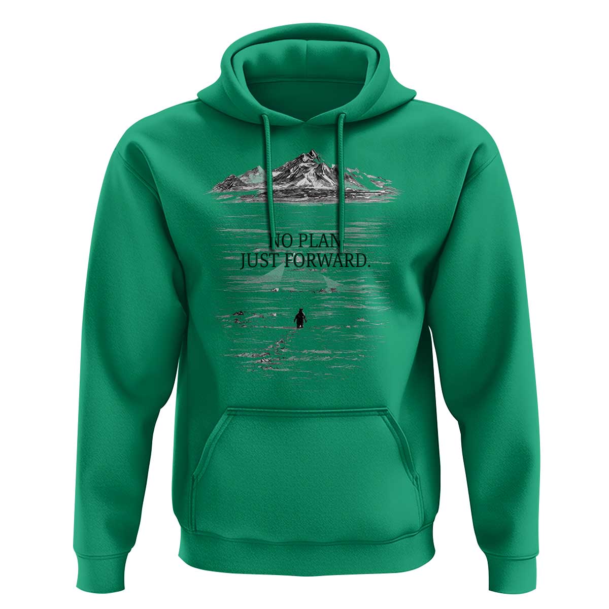 Funny Nihilist Penguin Hiking Hoodie No Plan Just Forward