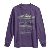 Funny Nihilist Penguin Hiking Long Sleeve Shirt No Plan Just Forward