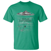 Funny Nihilist Penguin Hiking T Shirt No Plan Just Forward