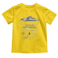 Funny Nihilist Penguin Hiking Toddler T Shirt No Plan Just Forward