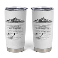 Funny Nihilist Penguin Hiking Tumbler Cup No Plan Just Forward