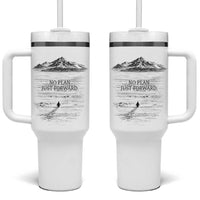 Funny Nihilist Penguin Hiking Tumbler With Handle No Plan Just Forward