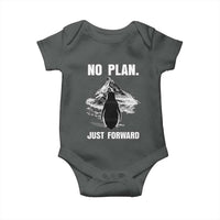 Nihilist Penguin Hiking Meme Baby Onesie No Plan Just Forward