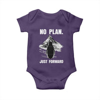 Nihilist Penguin Hiking Meme Baby Onesie No Plan Just Forward