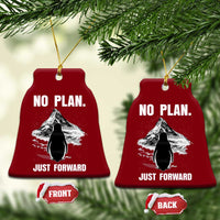 Nihilist Penguin Hiking Meme Ceramic Ornament No Plan Just Forward