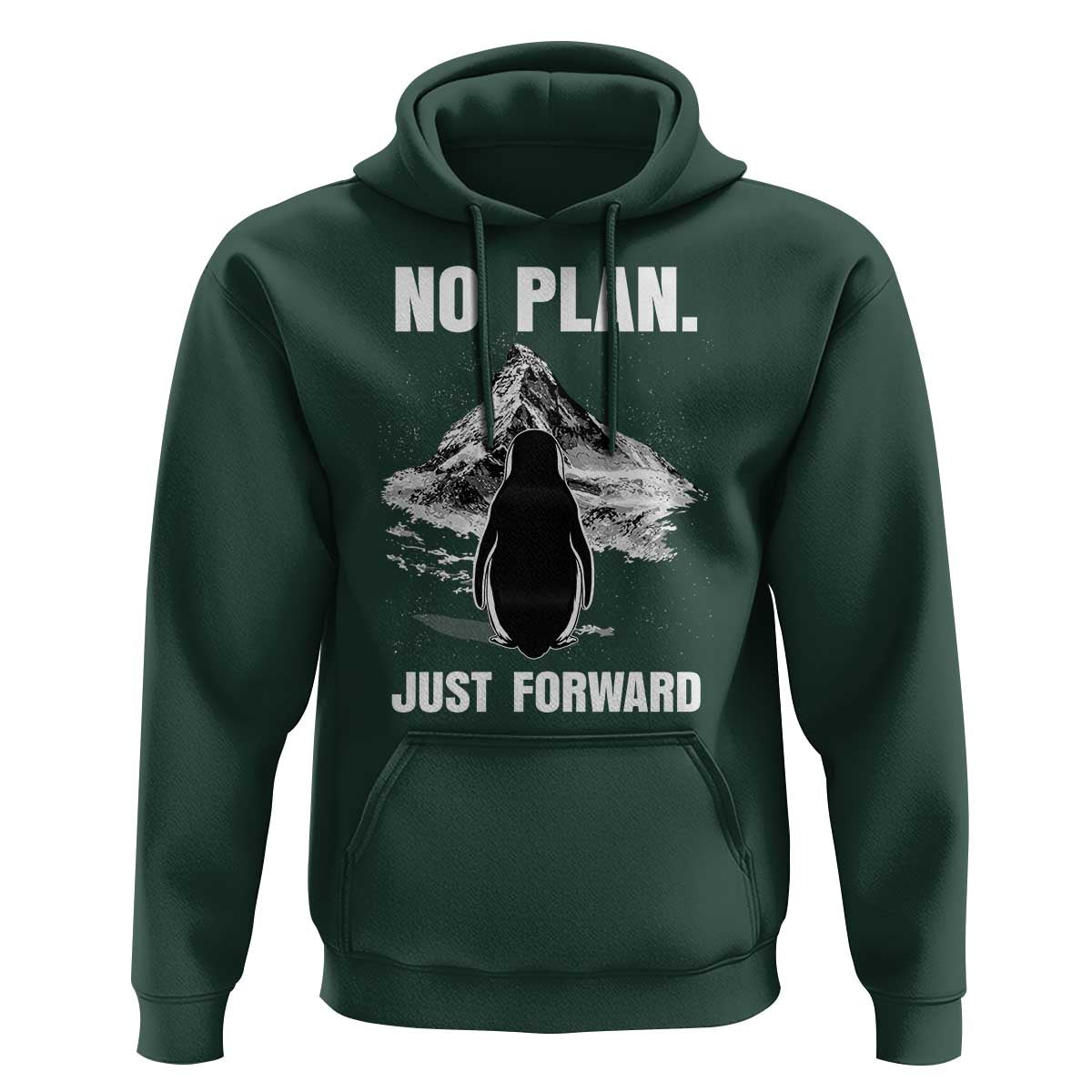 Nihilist Penguin Hiking Meme Hoodie No Plan Just Forward